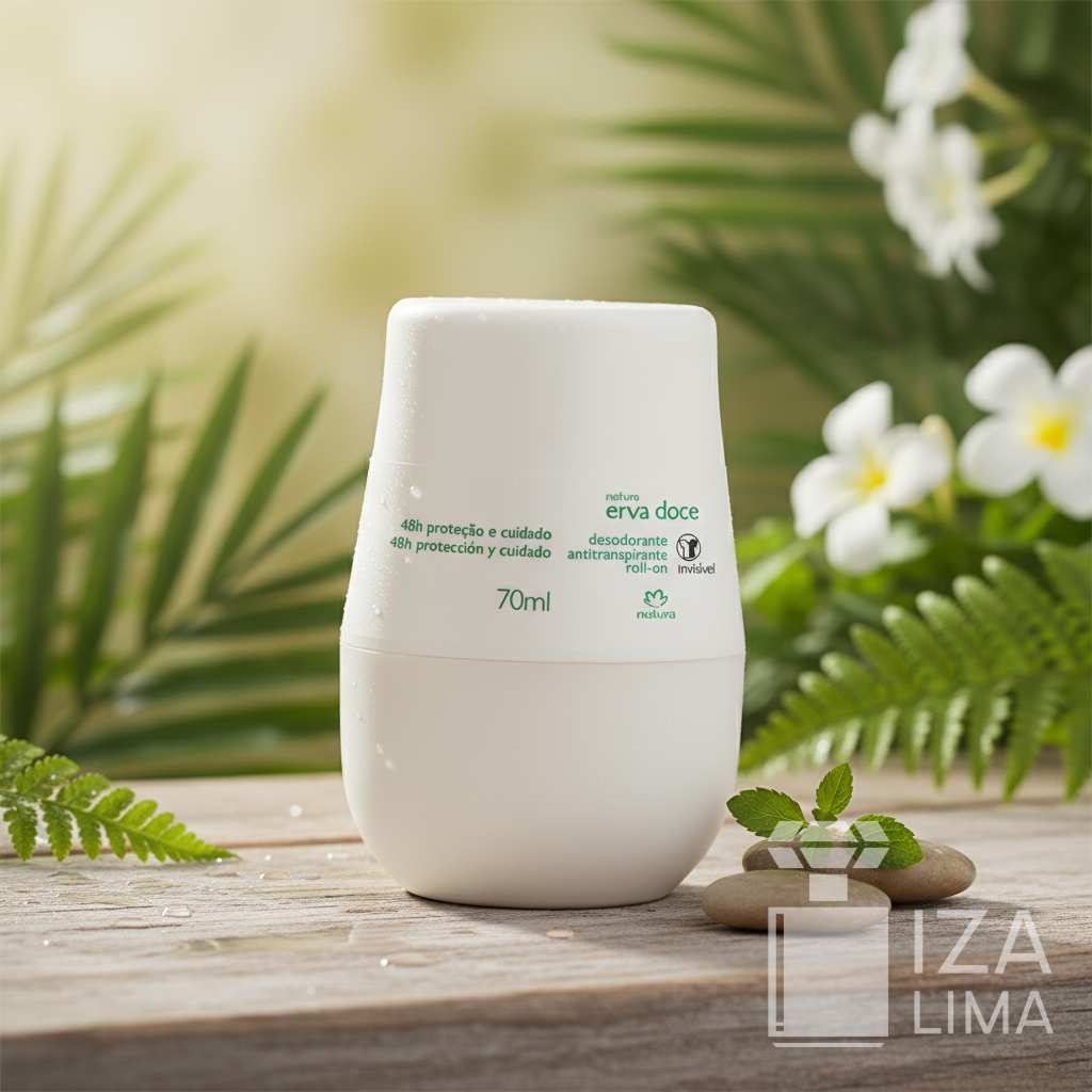 Desodorante Antitranspirante Roll-On Erva Doce Natura 70ml