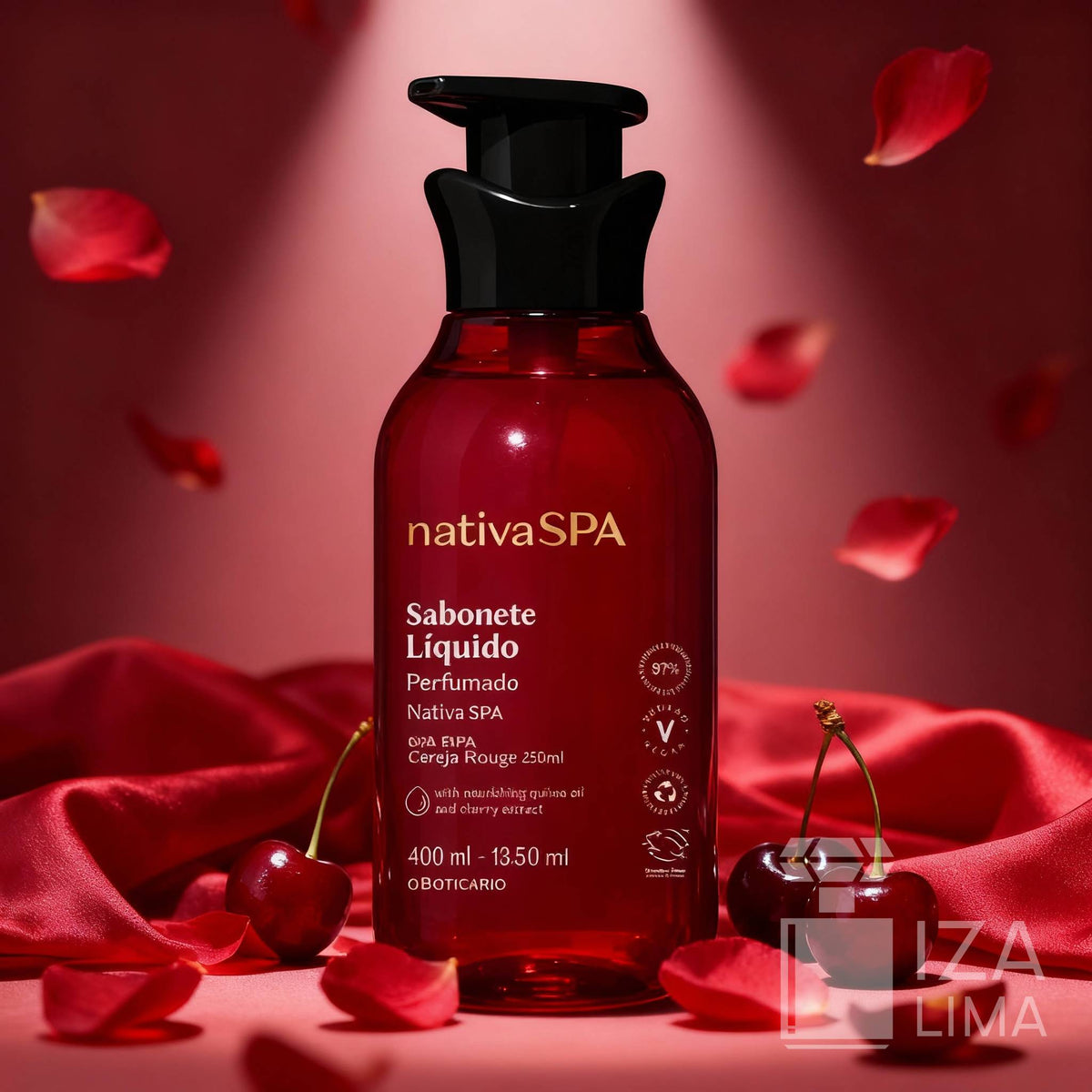 Gel Douche Parfumé Nativa SPA Cerise Rouge 250ml