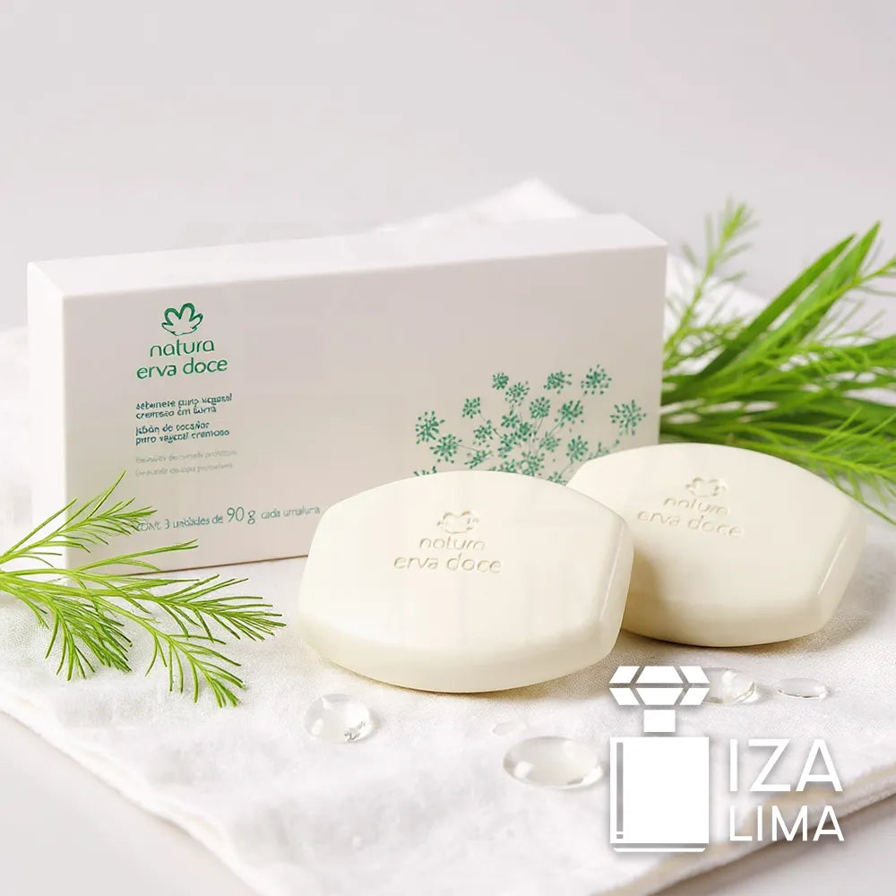 Natura Sabonete Erva Doce 3x90g – savon végétal crémeux 