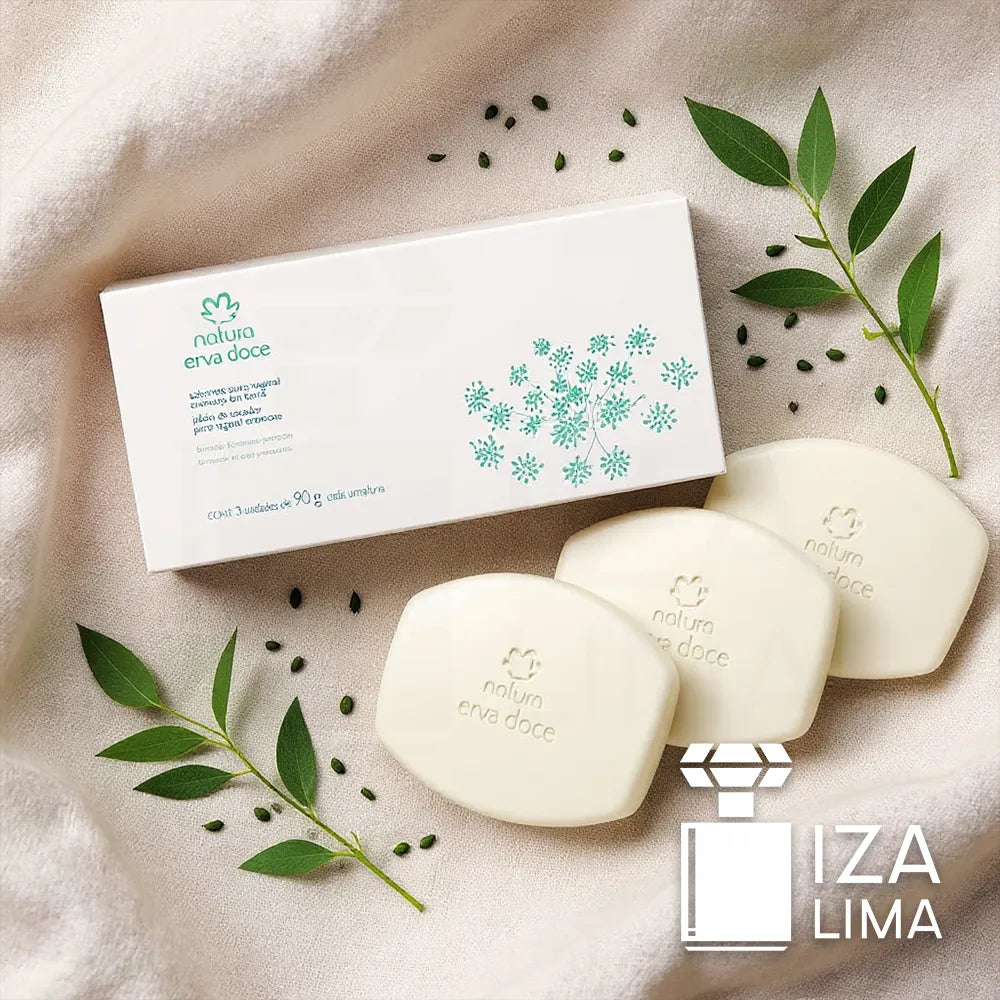 Natura Sabonete Erva Doce 3x90g – savon végétal crémeux 
