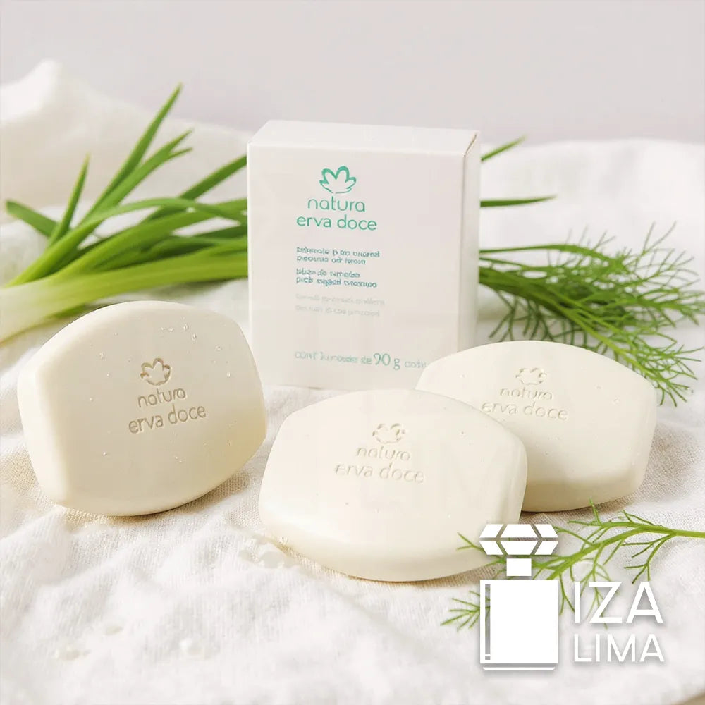 Natura Sabonete Erva Doce 3x90g – savon végétal crémeux 