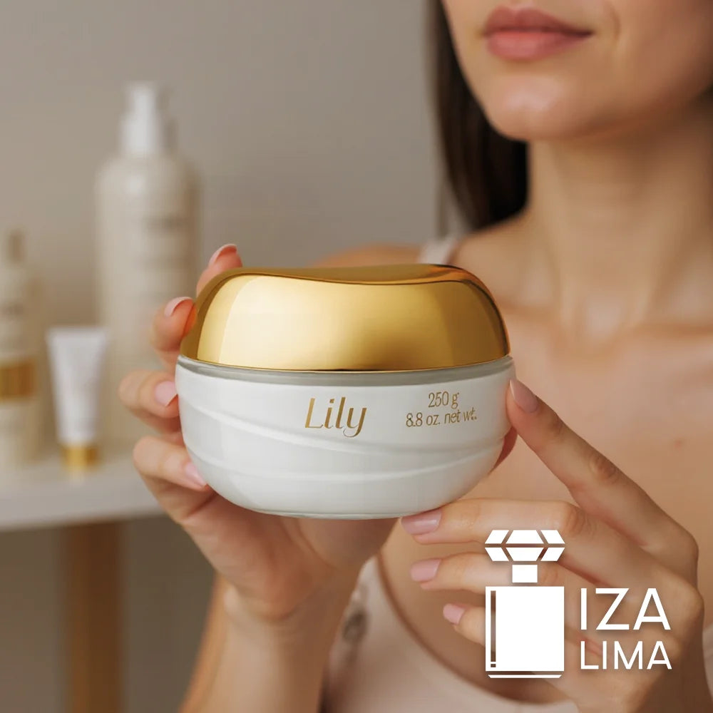 Crème Acétinée Hydratante Déodorante Corporel Lily 250g - Parfum Floral et Hydratation Prolongée