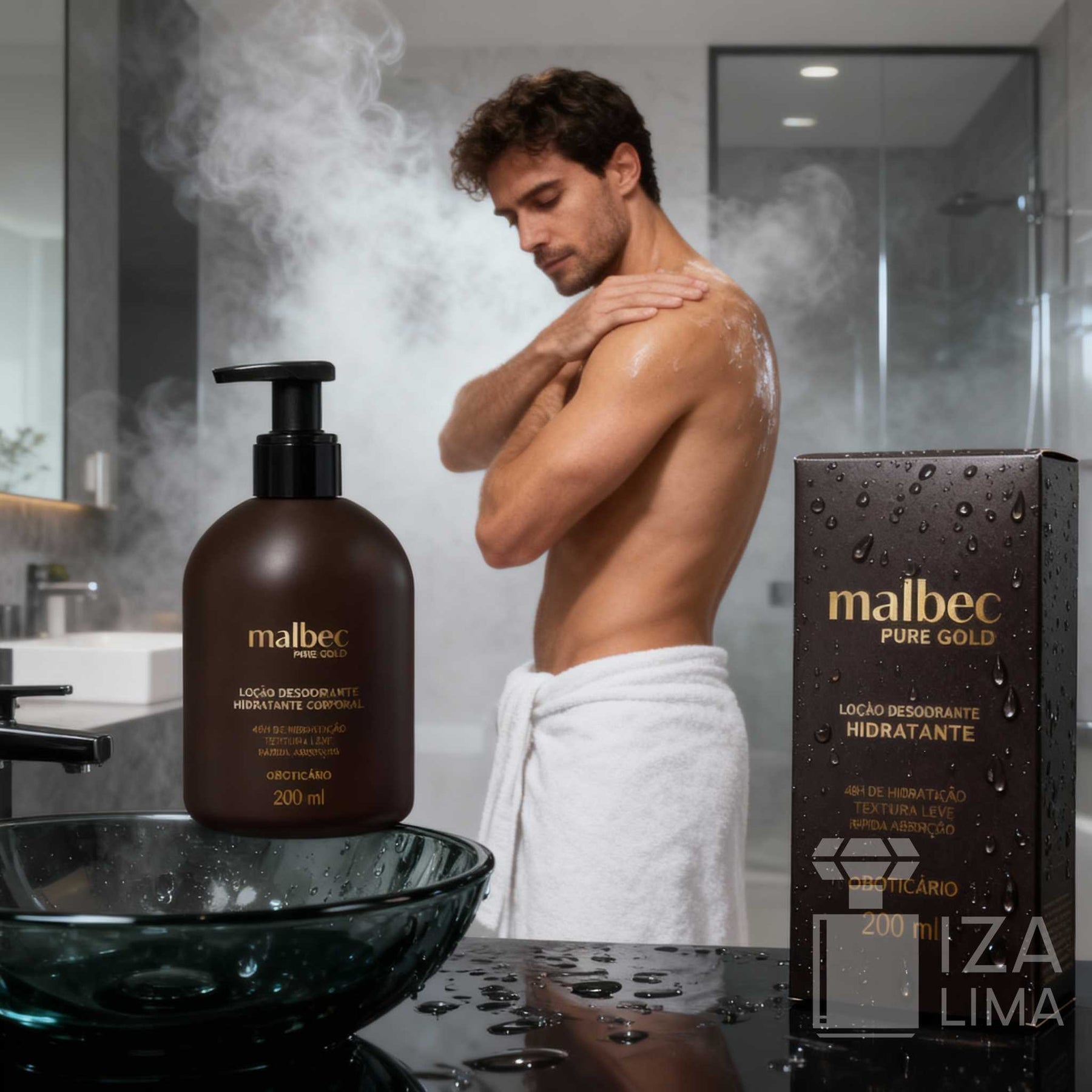 Malbec Pure Gold – Loção Hidratante Desodorante Corporal 200 ml