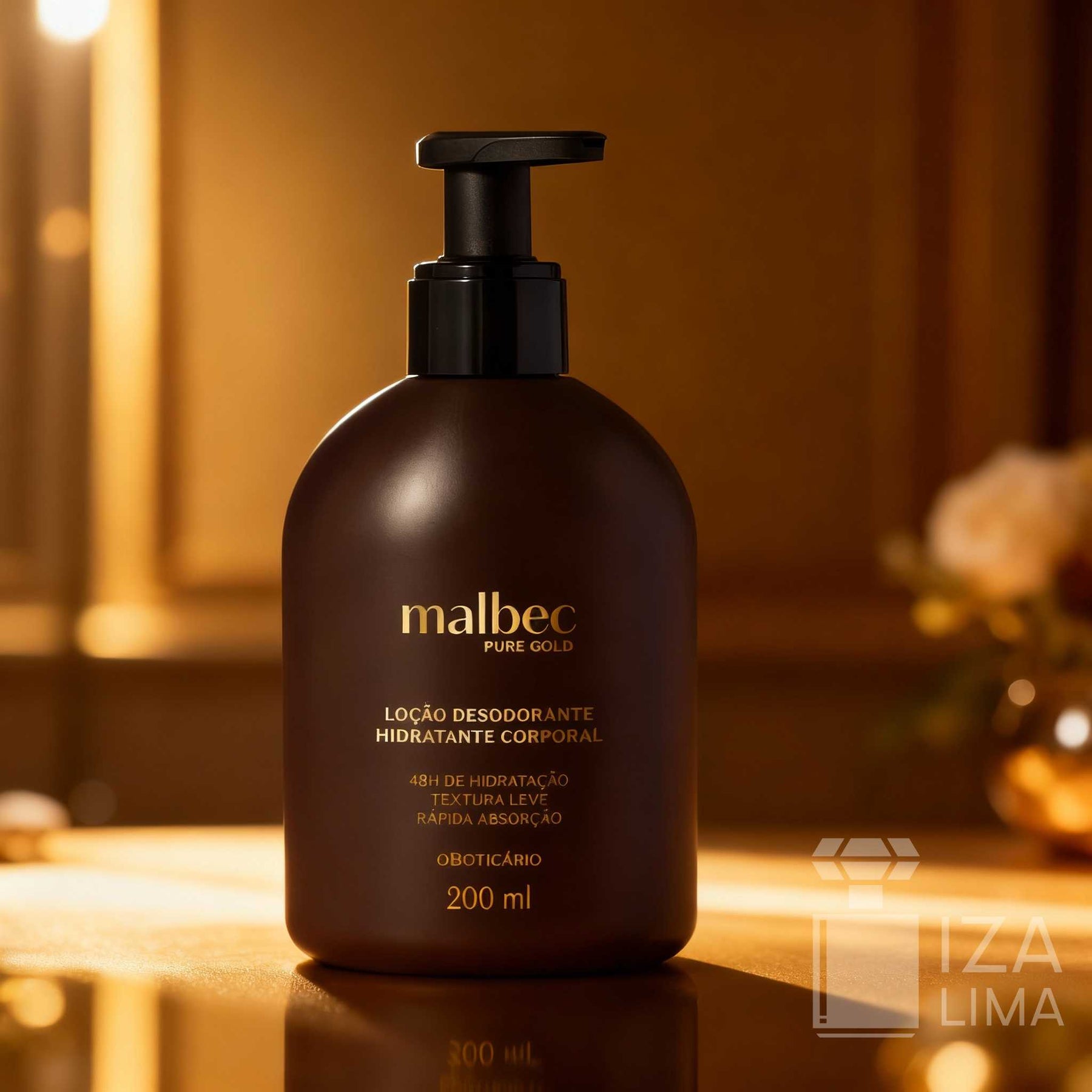 Malbec Pure Gold – Loção Hidratante Desodorante Corporal 200 ml
