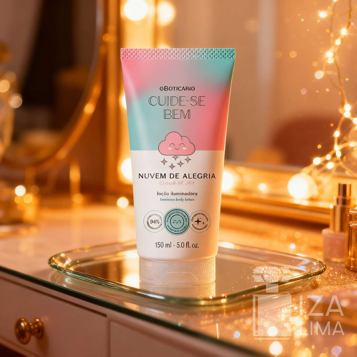 Cuide-se Bem Nuvem de Alegria Loção Hidratante Iluminadora, 150ml