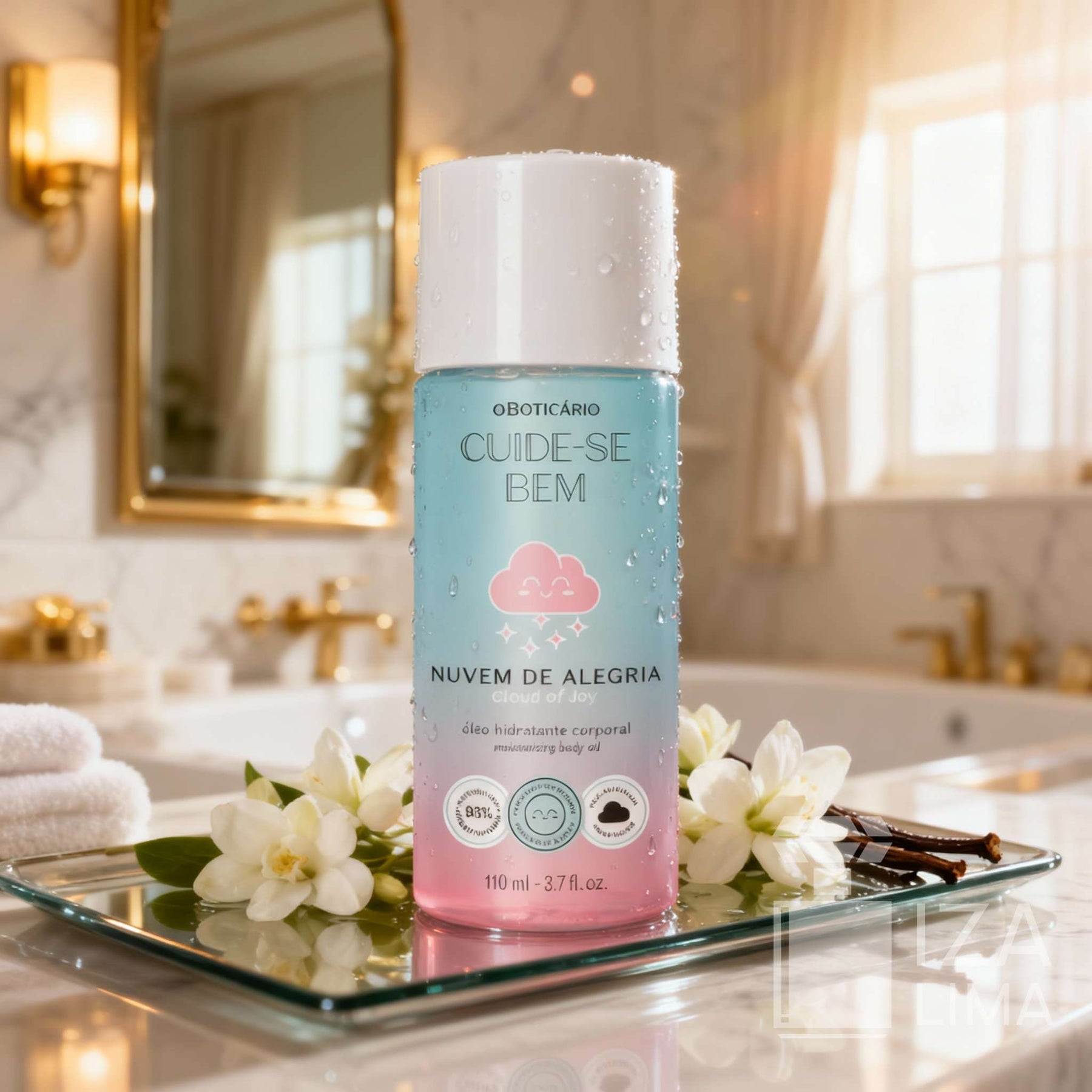 Cuide-se Bem Nuvem de Alegria Óleo Hidratante Corporal, 110ml