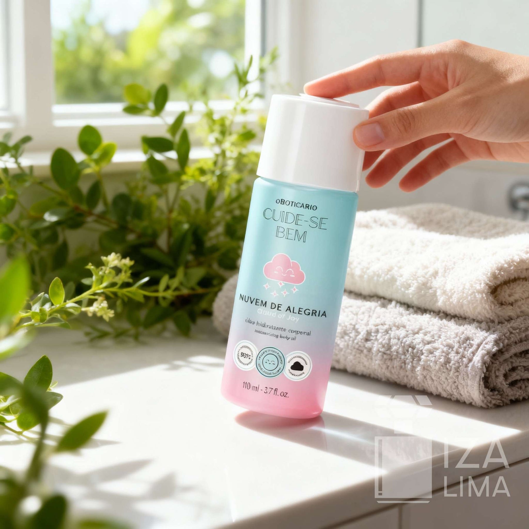 Cuide-se Bem Nuvem de Alegria Óleo Hidratante Corporal, 110ml