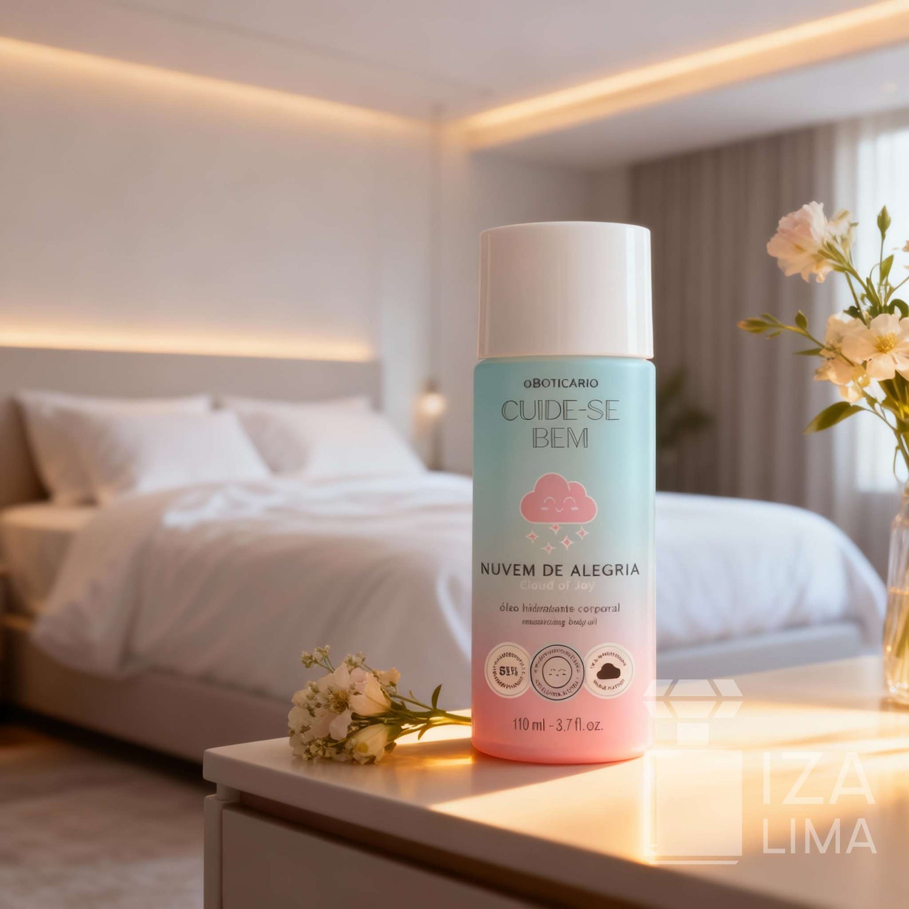 Cuide-se Bem Nuvem de Alegria Óleo Hidratante Corporal, 110ml