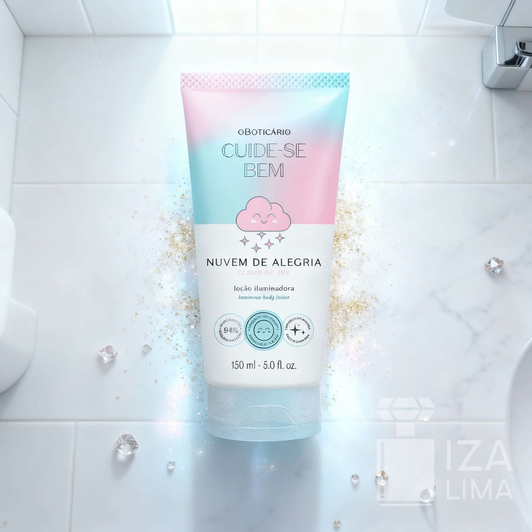 Cuide-se Bem Nuvem de Alegria Loção Hidratante Iluminadora, 150ml