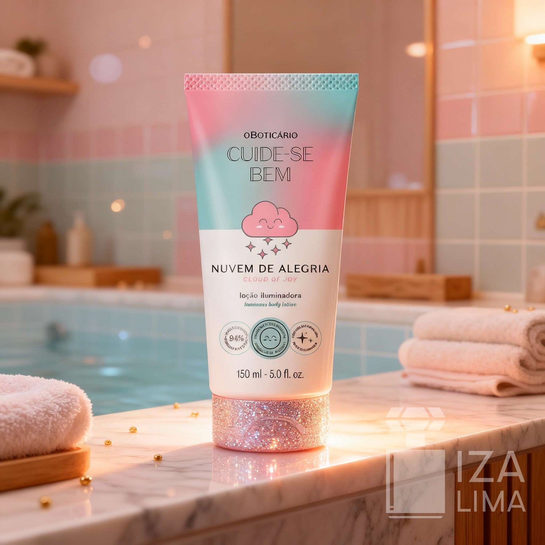 Cuide-se Bem Nuvem de Alegria Loção Hidratante Iluminadora, 150ml