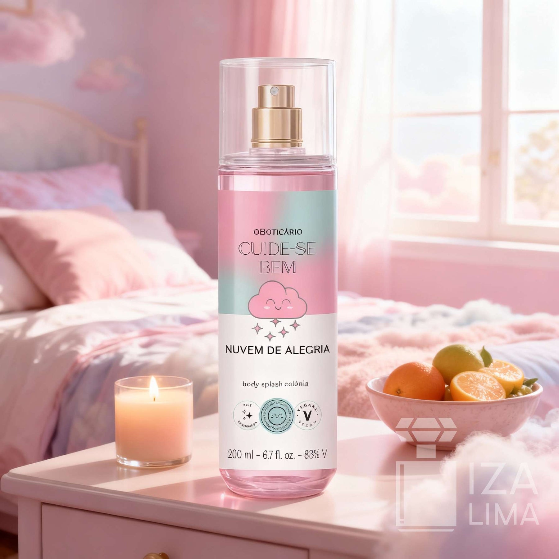 Cuide-se Bem Nuvem de Alegria Body Splash, 200ml