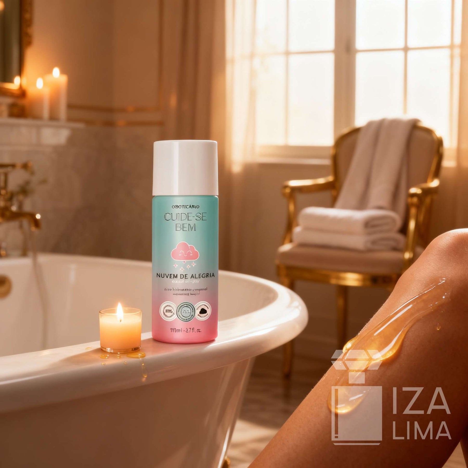 Cuide-se Bem Nuvem de Alegria Óleo Hidratante Corporal, 110ml