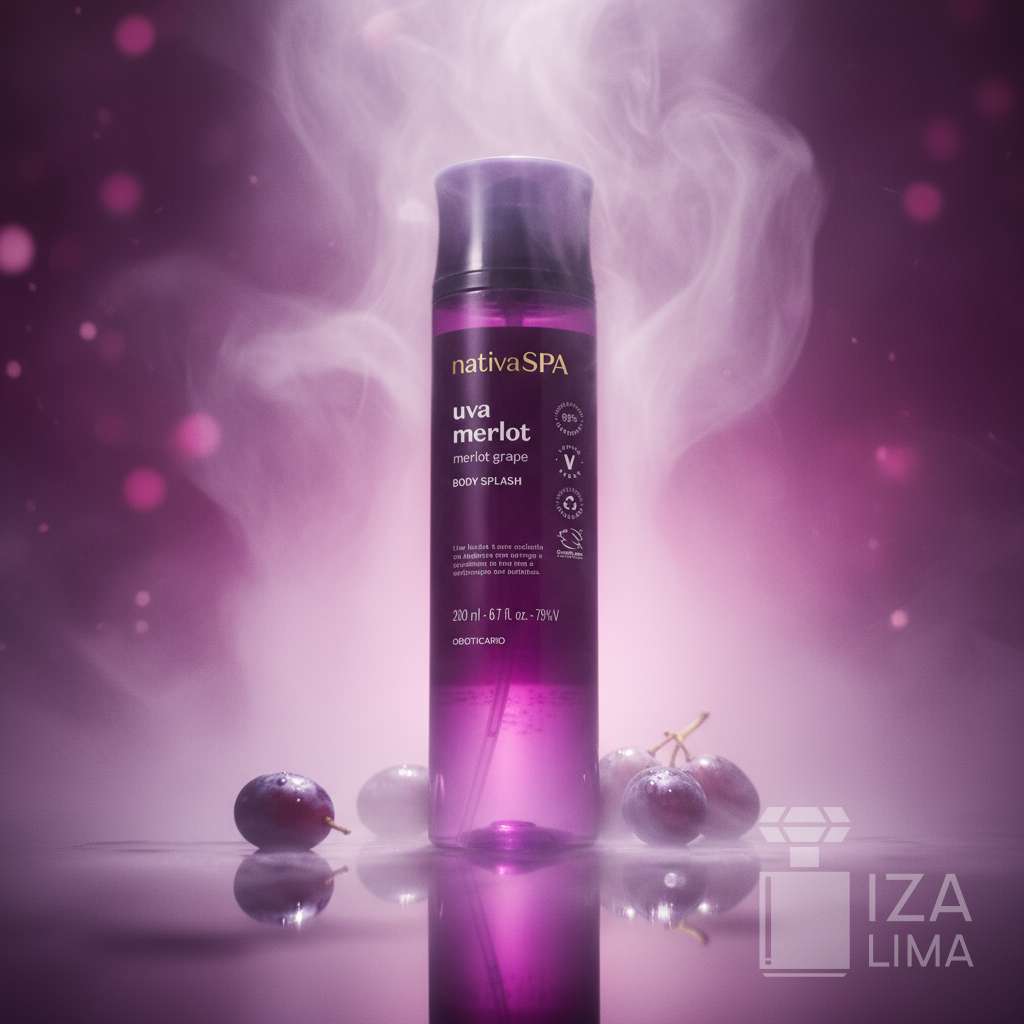 Body Splash Nativa Spa Uva Merlot 200ml – Parfum Irrésistible, Fraîcheur et Bien-être Instantané