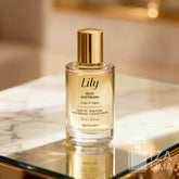 Óleo Acetinado Multifuncional Corpo e Cabelo Lily 50ml – Soin Luxueux pour une Peau et des Cheveux Sublimes
