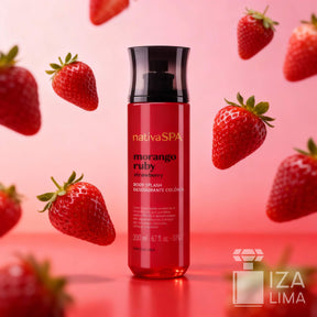 Body Splash Desodorante Colônia Nativa SPA Morango Ruby 200ml