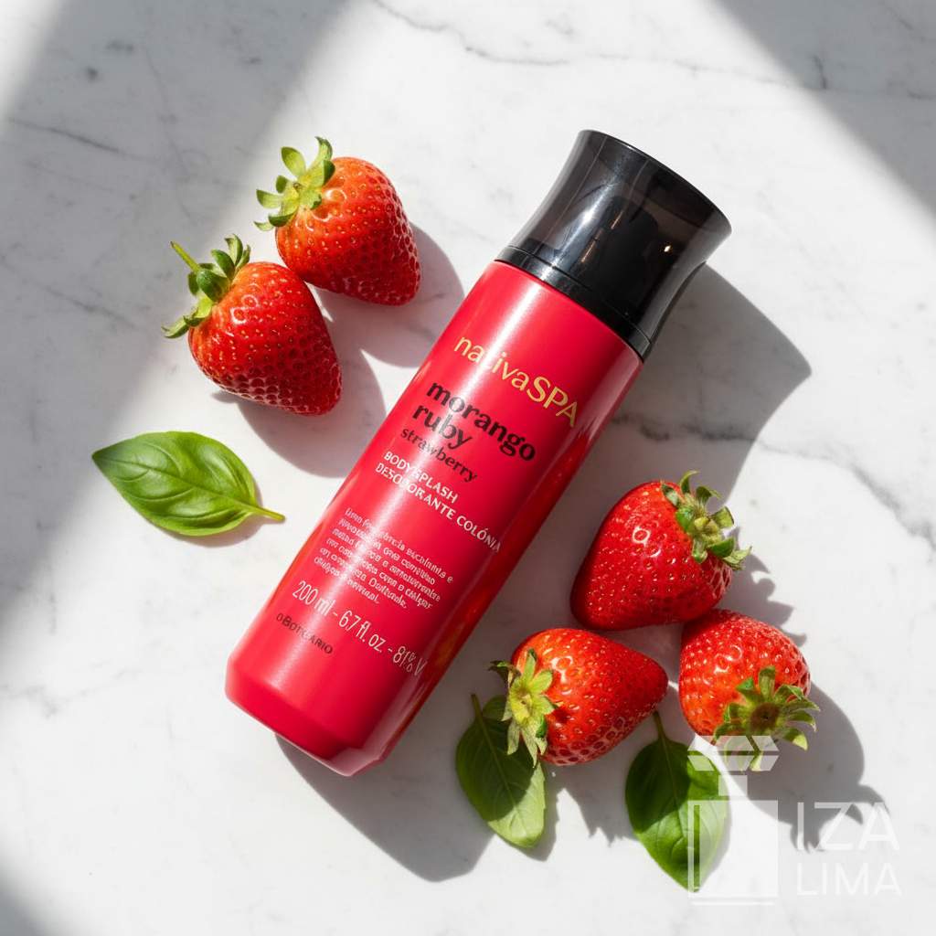 Body Splash Desodorante Colônia Nativa SPA Morango Ruby 200ml