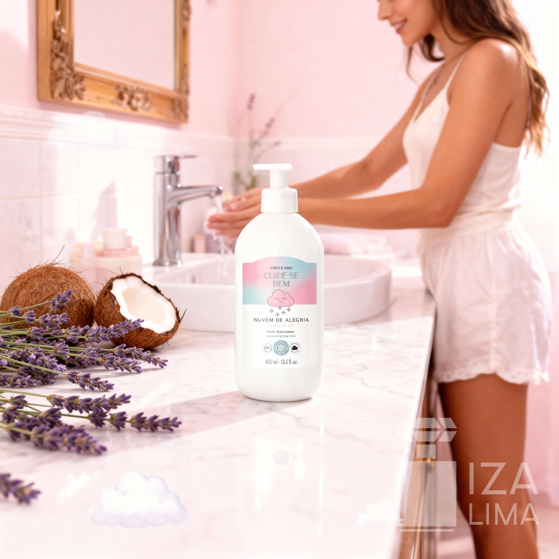 Cuide-se Bem Nuvem de Alegria Loção Hidratante Corporal, 400ml