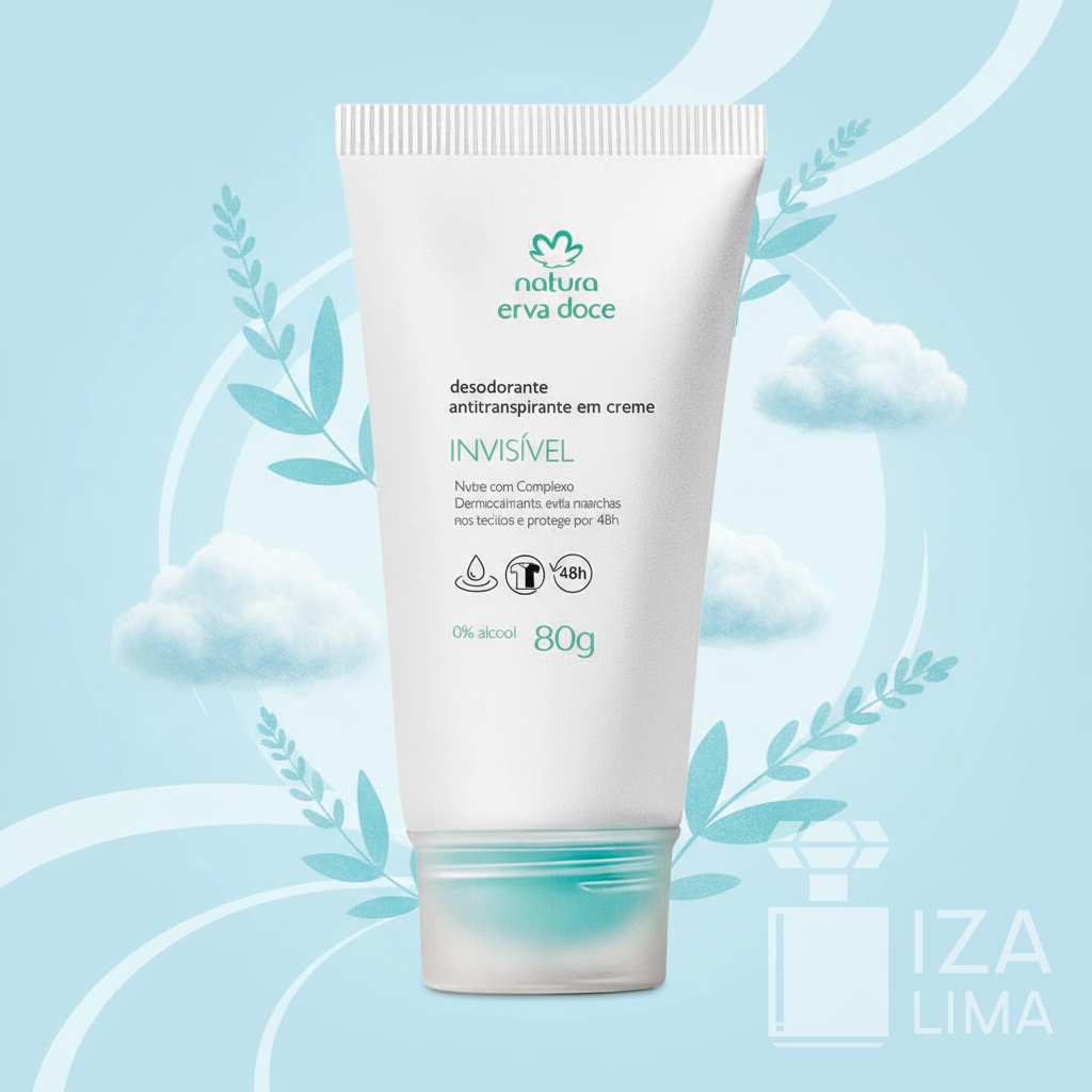 Antitranspirante Natura Erva Doce em Creme Invisível 48h 80g