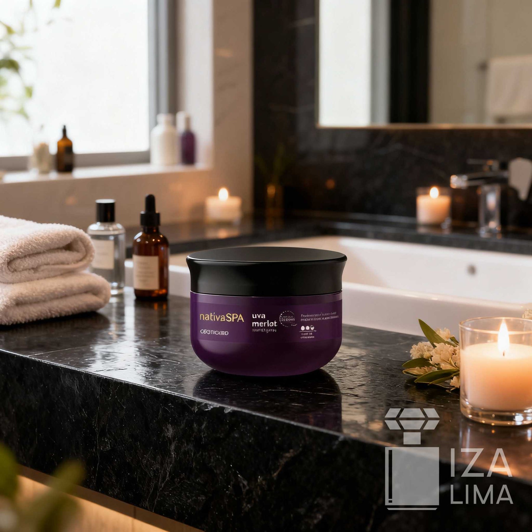 Esfoliante Corporal Nativa Spa Uva Merlot 180g – Exfoliation Douce, Hydratation et Fermeté pour la Peau