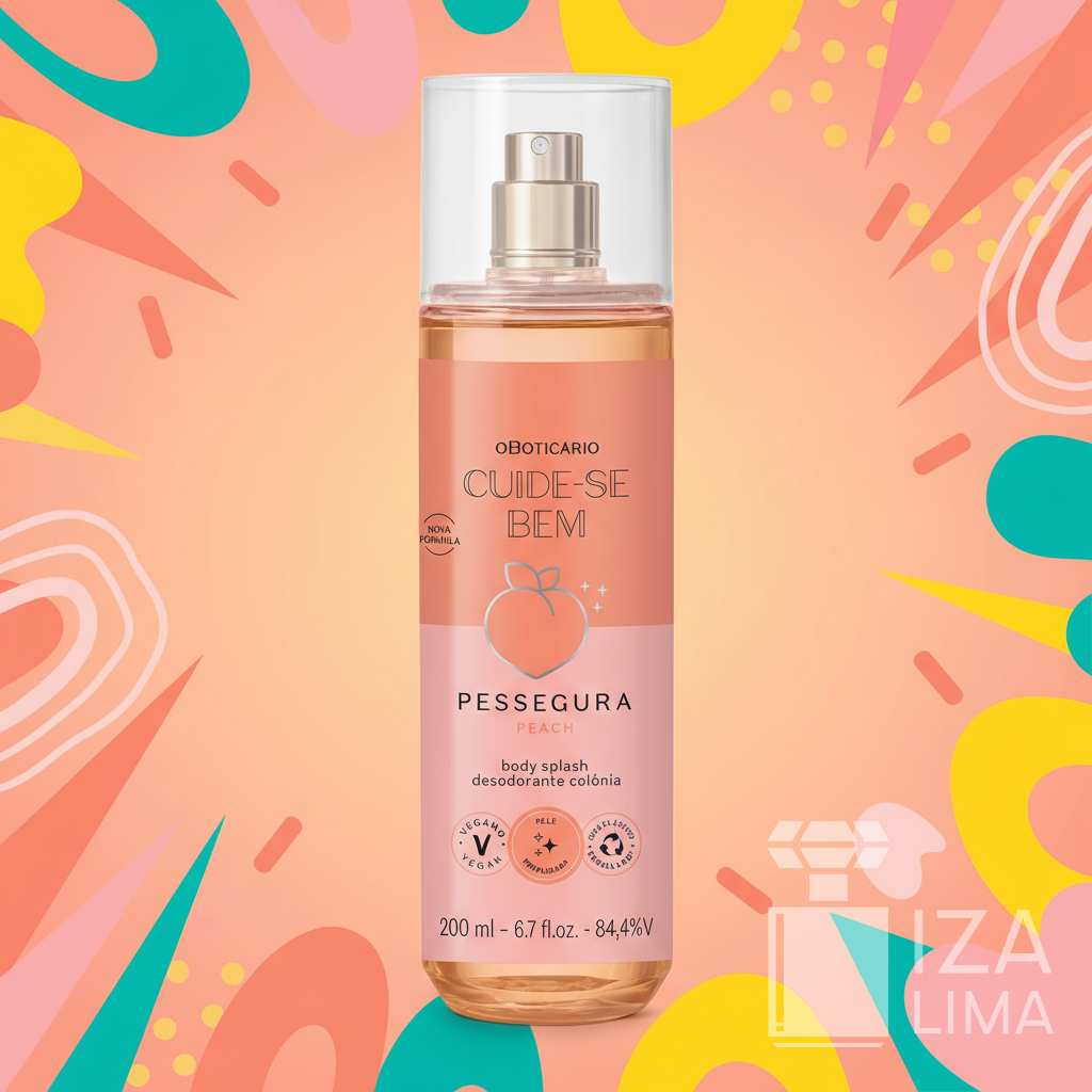Body Splash Desodorante Colônia Cuide-se Bem Pessegura 200ml