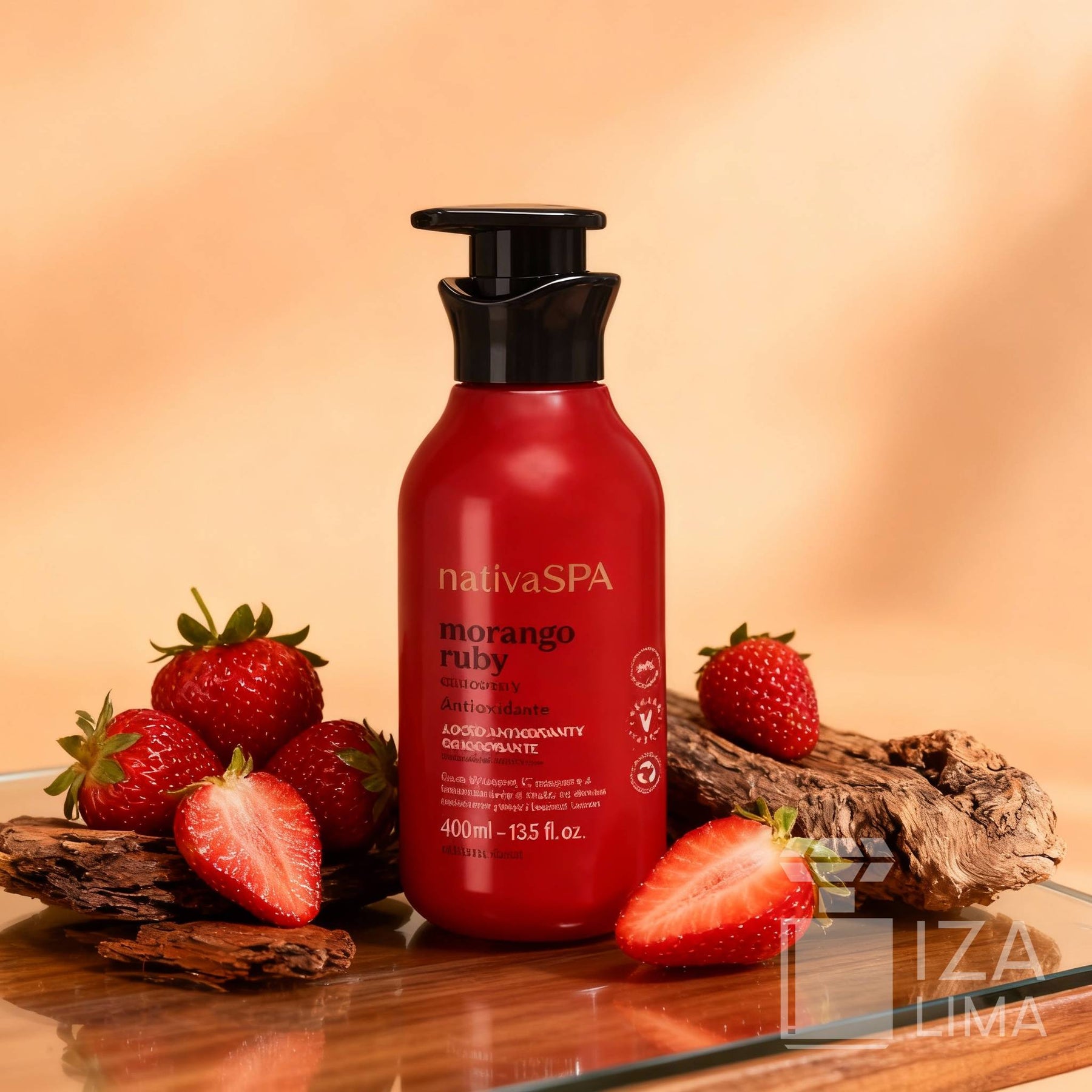 Loção Antioxidante Desodorante Corporal Nativa SPA Morango Ruby 400ml