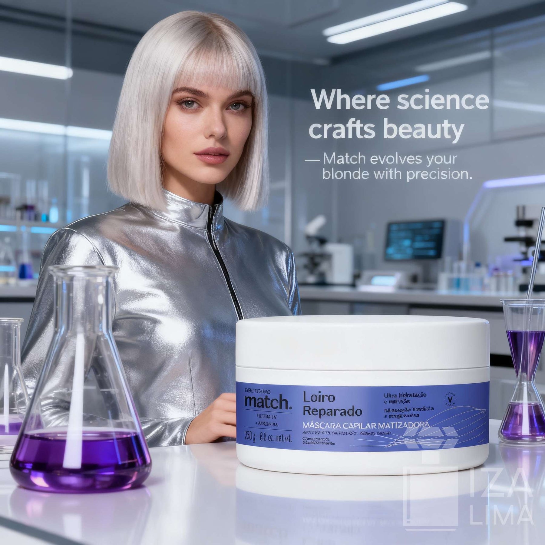 Máscara Capilar Matizadora Match Loiro Reparado 250 g