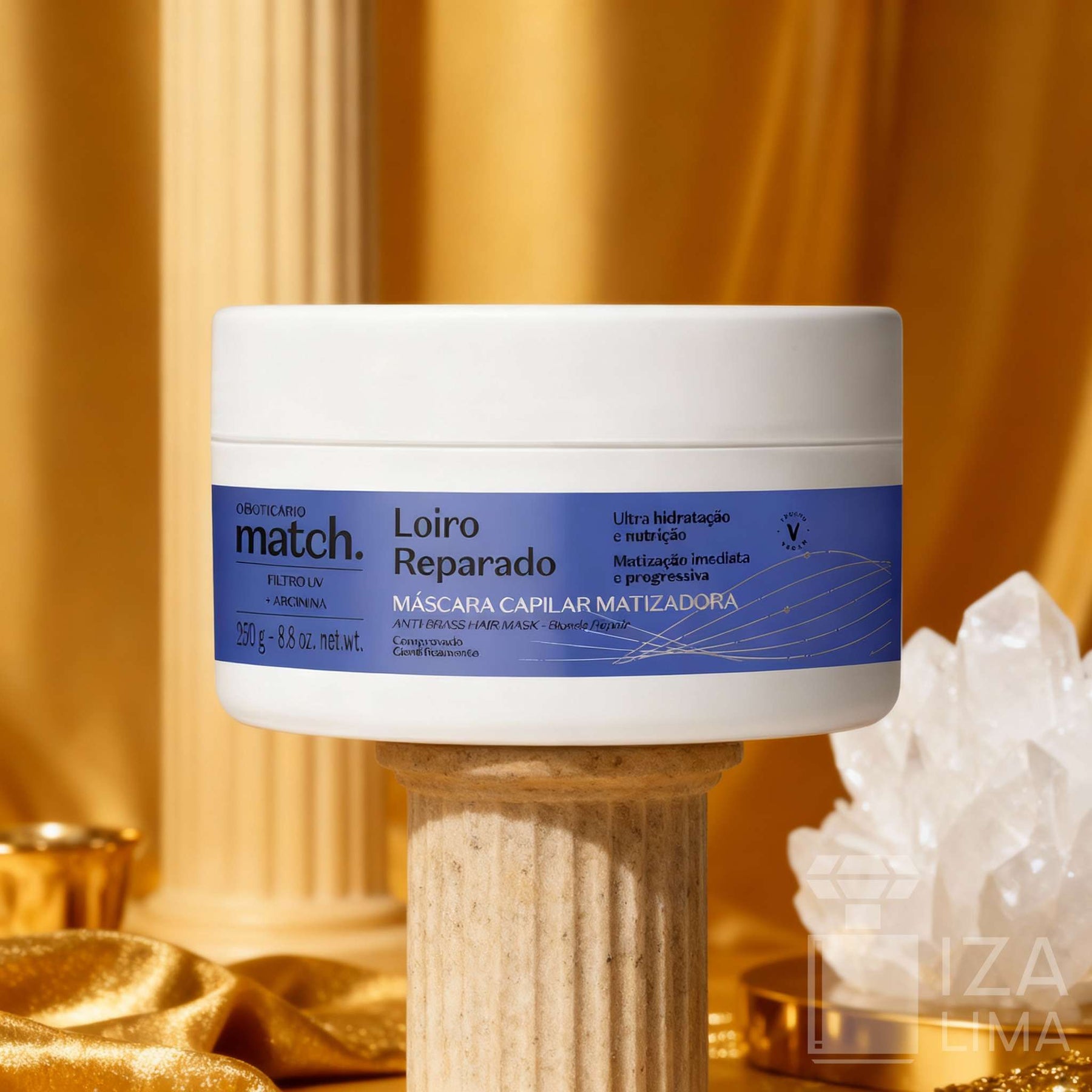 Máscara Capilar Matizadora Match Loiro Reparado 250 g