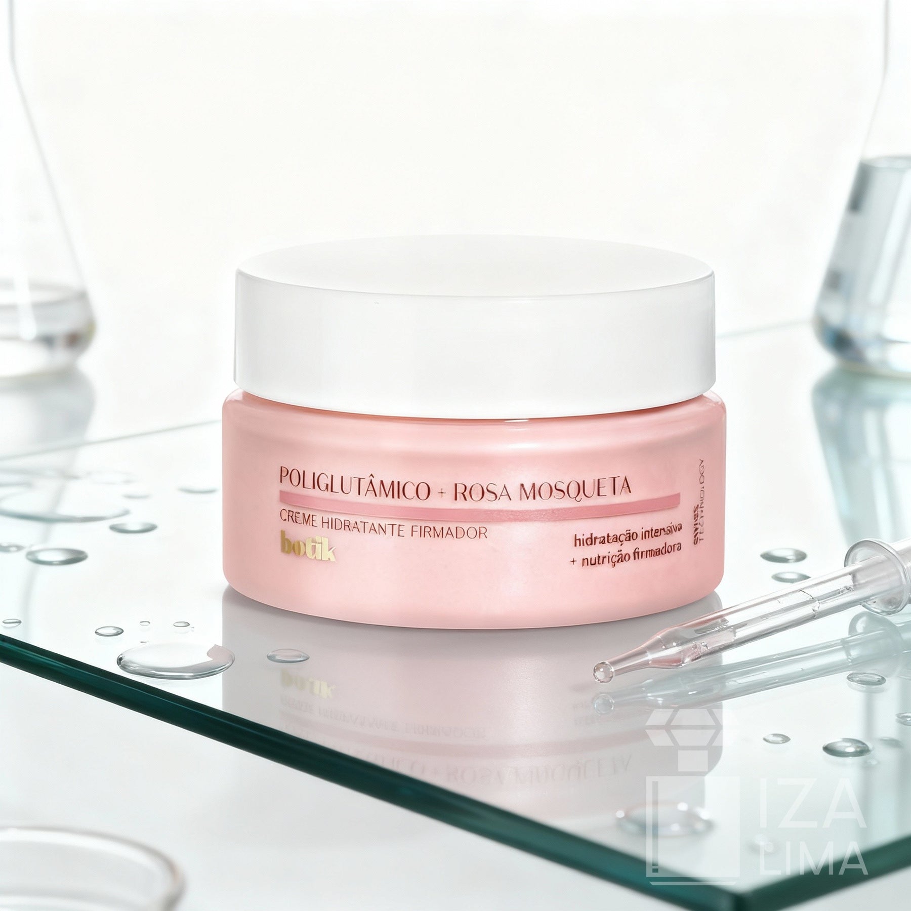 Crème Hydratante Firmante « Poliglutâmico + Rosa Mosqueta » – 50 g