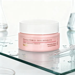 Crème Hydratante Firmante « Poliglutâmico + Rosa Mosqueta » – 50 g